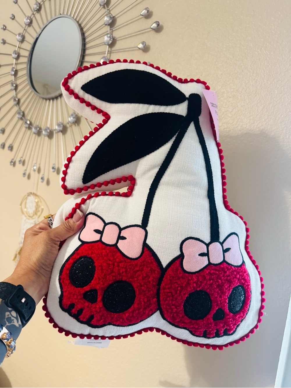 Cherry Skull Calavera Plush Pillow NWT Rare Halloween
Summerween BNWT